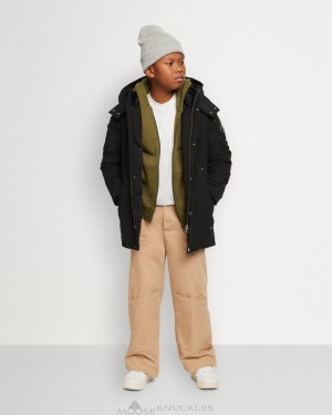 Moose Knuckles Original Parka Parkas Barn Svarta | PHXZ-20394