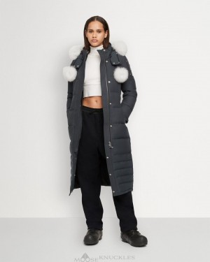 Moose Knuckles Original Saskatchewan Parka Fur Parkas Dam Granite / Natural Fox Fur | WLAP-16874