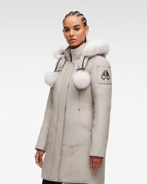 Moose Knuckles Original Stirling Parka Fur Parkas Dam Grå | ADBJ-76982