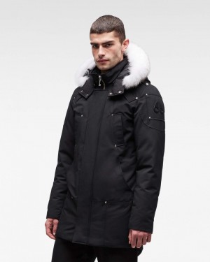 Moose Knuckles Original Stirling Parka Fur Parkas Herr Svarta | ANBV-78401