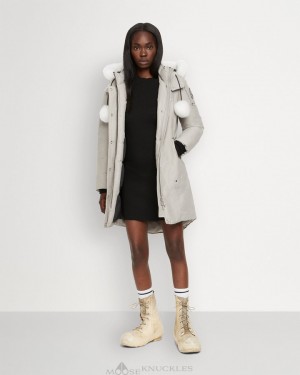 Moose Knuckles Original Stirling Parka Shearling Parkas Dam Grå | KINW-45380
