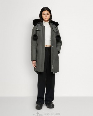 Moose Knuckles Original Stirling Parka Shearling Parkas Dam Svarta | EOSX-69354