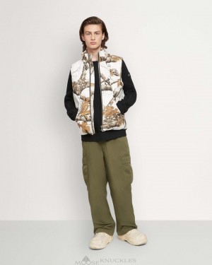 Moose Knuckles Original Vest Camo Vests Herr Vita | SIVD-67402