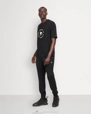 Moose Knuckles Payne Tee Tees Herr Svarta | ACWS-34710