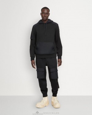 Moose Knuckles Perido Hoodie Tröjor Herr Svarta | IWZO-30842