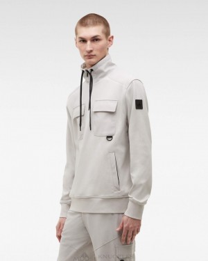 Moose Knuckles Perido Pullover Tröjor Herr Grå | NUOD-37945