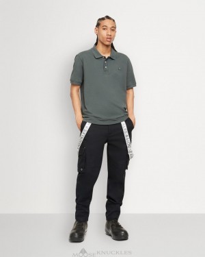 Moose Knuckles Pique Polo Tees Herr Forest Hill | QGDN-37916