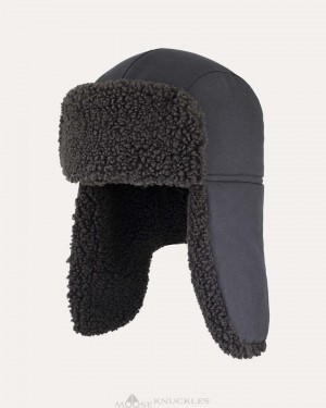 Moose Knuckles Quebec Trapper Hat Hatt Herr Svarta | THJU-81649