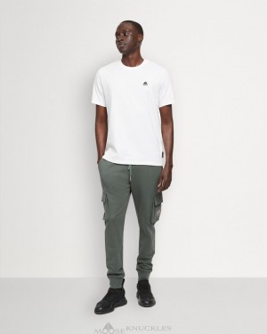 Moose Knuckles Satellite Tee Tees Herr Vita | EHYX-68710