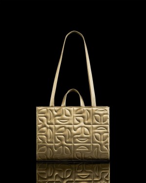 Moose Knuckles Telfar Large Shopping Bag Väskor Dam Guld | KJYZ-72538